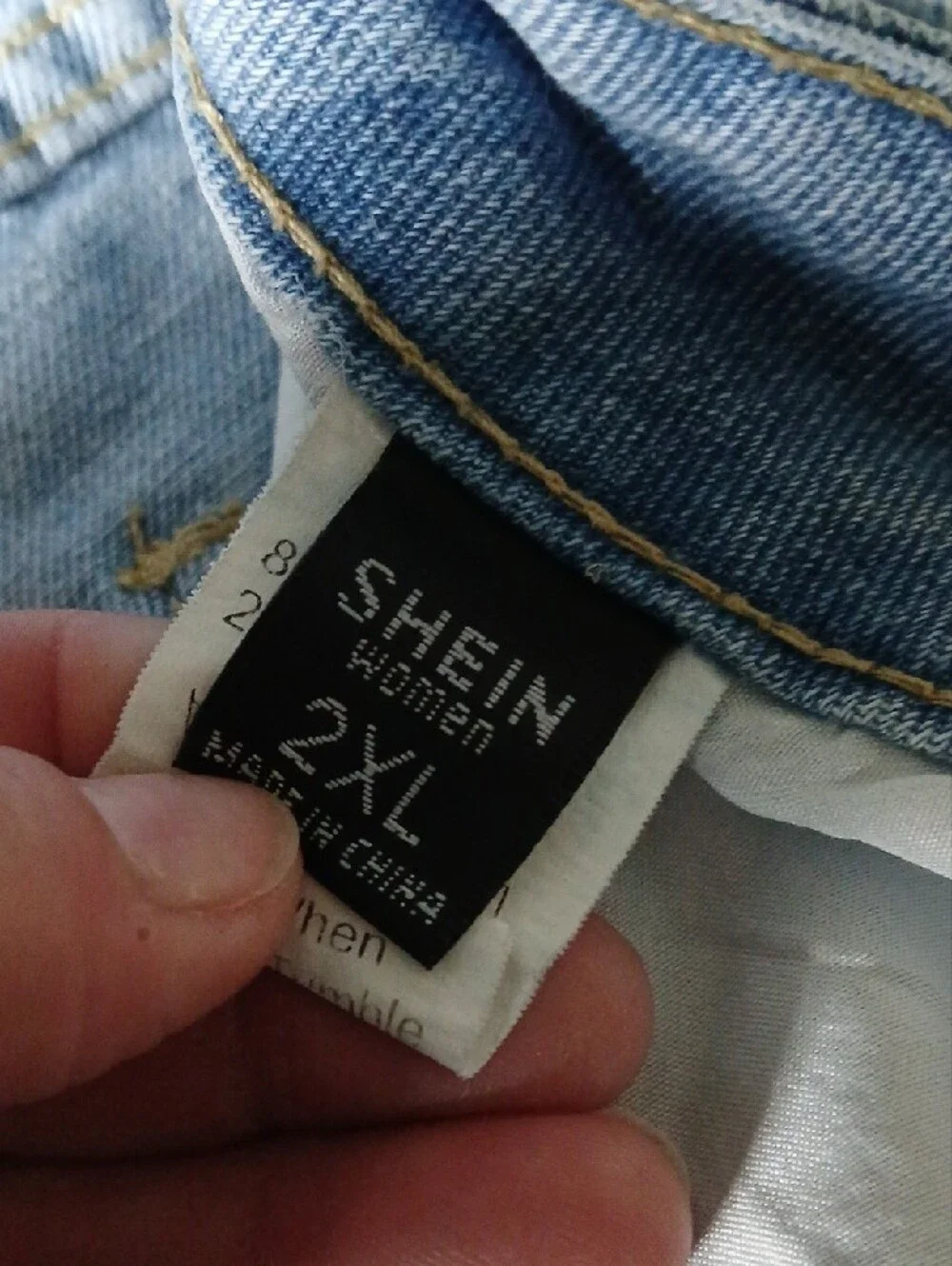 💥 SHEIN Light Blue 2XL Super Distressed Denim Jean Shorts - Picture 2 of 10